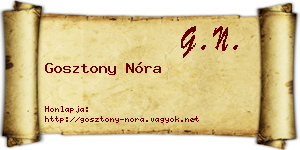 Gosztony Nóra névjegykártya